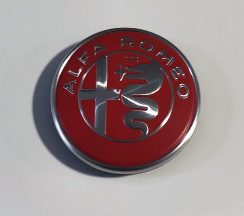 Motorháztető, hűtőrács embléma ALFA ROMEO 82MM PIROS NEW