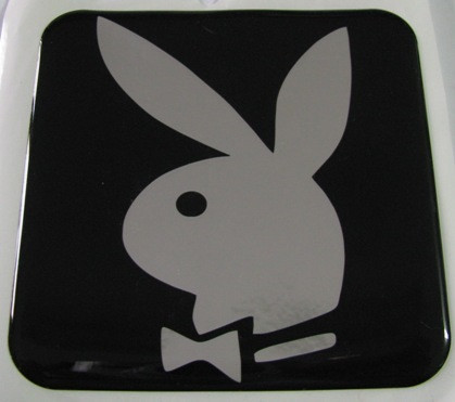 3D-s Playboy ovál logo matrica