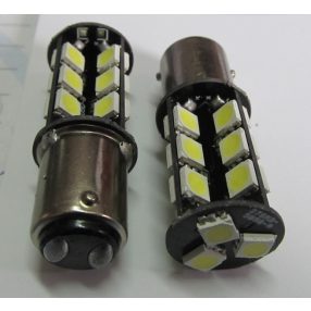 1157/BA15D 2pólusú 27SMD ledes izzó FEHÉR CANBUS
