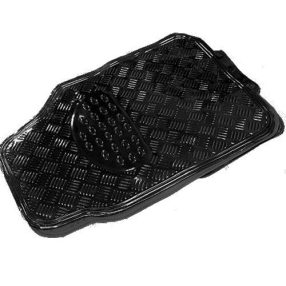 Aluhatású gumiszőnyeg Fekete