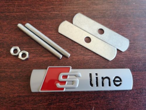3D logo Audi SLine hűtőrácsra Fém