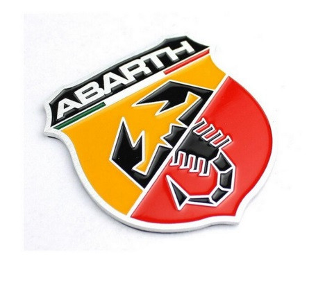 3D logo Abarth pajzs Fém