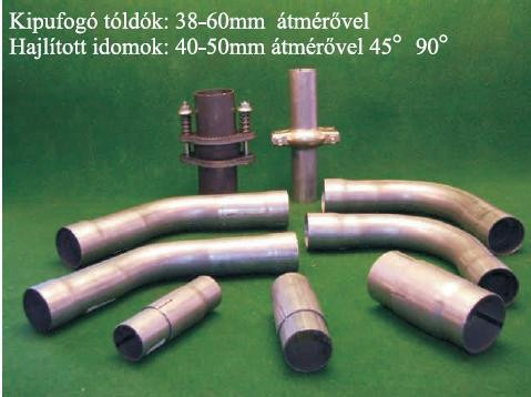 Kipufogócsőív 45fokos