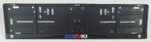 Rendszámtábla keret műgyantázott autómárkás Suzuki Tricolor