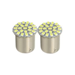 1156/BA15S 1polusú 9SMD alacsony ledes izzó Fehér 