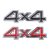 3D logo króm 4x4 fém