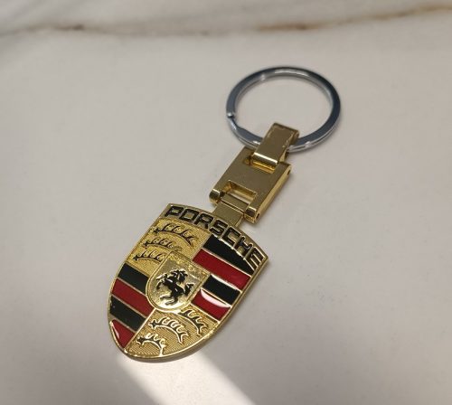 Kulcstartó fém Porsche pajzs