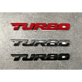 3D logo Turbo több színben Fém