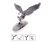 3D Szálló sas logo(Eagle Fly) Króm