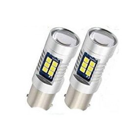 1156/BA15S 1polusú 21SMD ledes Lencsés Fehér