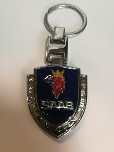 Kulcstartó fém Saab pajzs