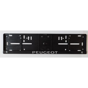 Rendszámtábla keret műgyantázott autómárkás Peugeot