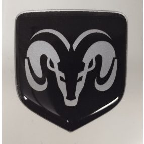 3D-s Dodge pajzs hűtőrács matrica