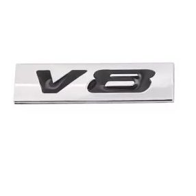 3D logo V8 fém