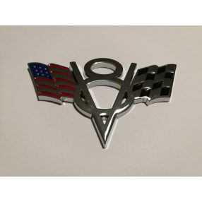 3D logo V8 USA fém
