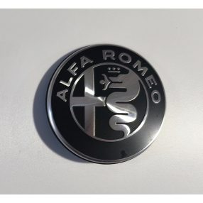   Motorháztető, hűtőrács embléma ALFA ROMEO 74MM FEKETE NEW
