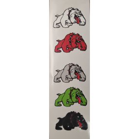 3D-s Bulldog matrica több színben
