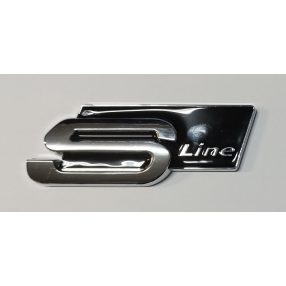 3D logo Audi SLine Fekete Fém