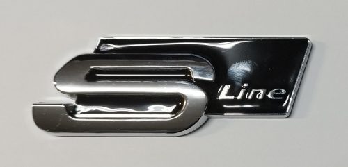 3D logo Audi SLine Fekete Fém