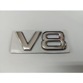 3D logo V8 fém