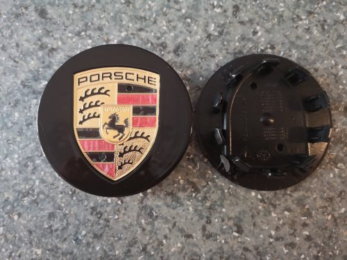 Alufelni felniközép kupak 77mm/60mm PORSCHE Black